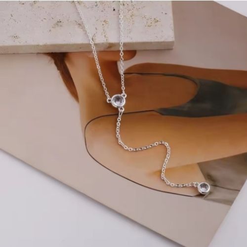 Long slilver chain Necklaces