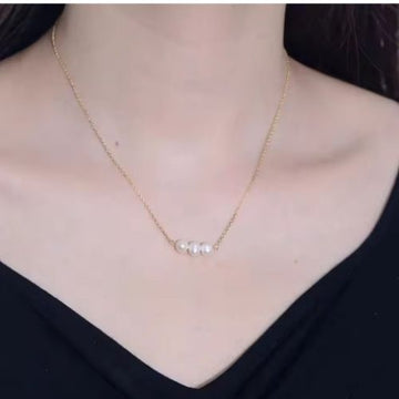 Mini Round Pearl Necklaces
