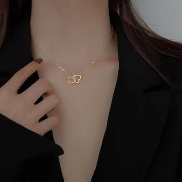 Two heart necklace