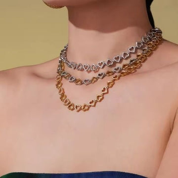 Heart chain necklace