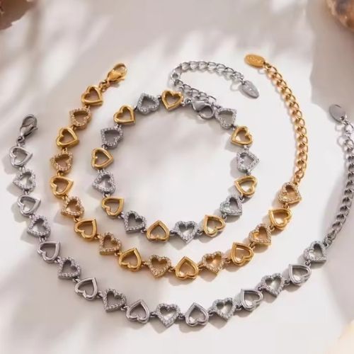 Heart chain bracelet
