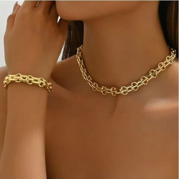 Gold chain Necklaces and Bracelets